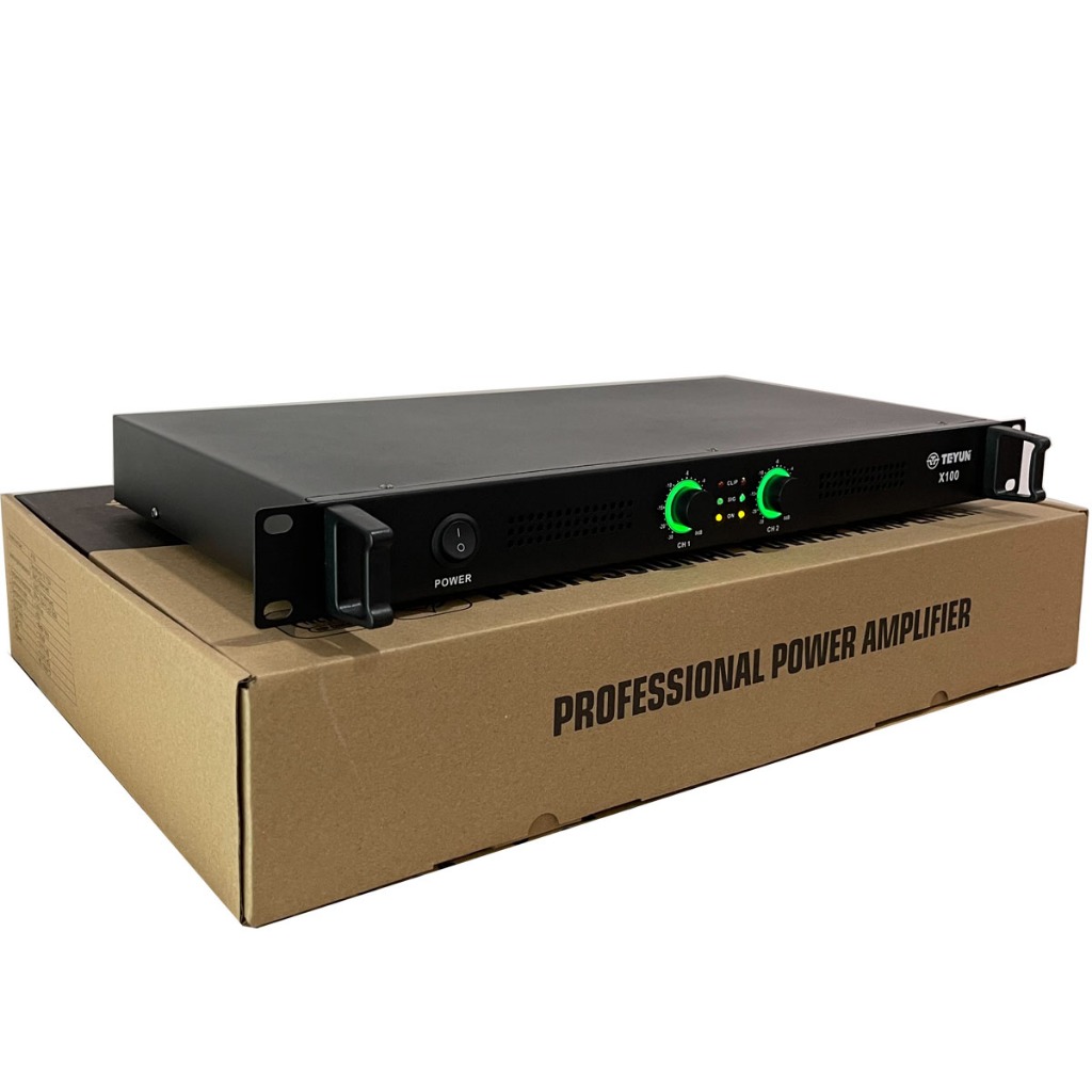 ชุคเพาเวอร์แอมป์+ปรีแอมป์ เพาเวอร์แอมป์รุ่นX-100กำลังขับ300วัตต์RMS ปรีแอมป์คาราโอเกะไฟLED มี mp3 USB รุ่นK-95BT