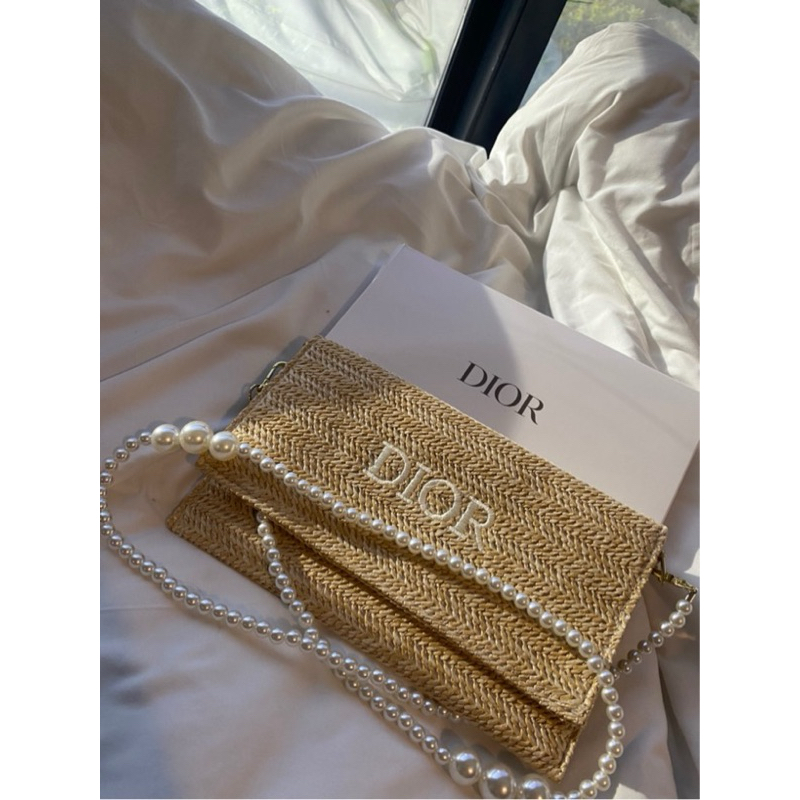 {แท้💯%/พร้อมส่ง} Dior New collection กระเป๋าเครื่องสำอางค์ Pouch dior 2023 Pouch Summer Dior