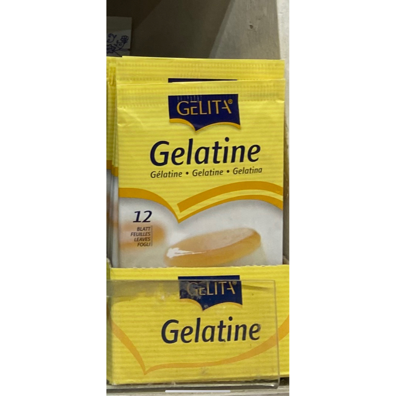 🇩🇪 Gelita gelatin 12 sheet fl เจลาติน แบบแผ่น บรรจุ 12แผ่น จากเยอรมัน