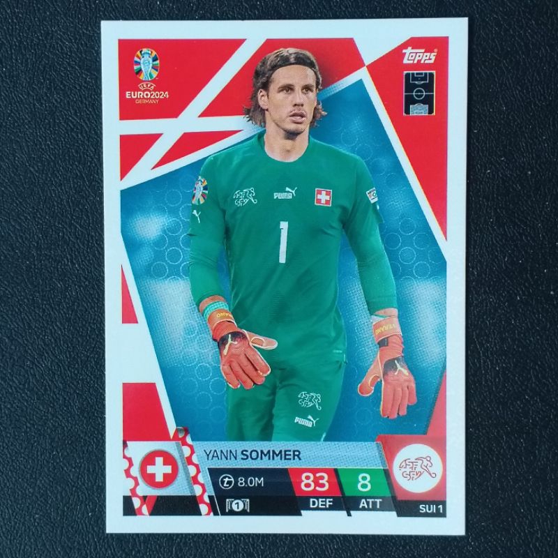 (ทีม SUI) การ์ดฟุตบอล ยูโร 2024 แมตช์แอทแทค ใบเบส ( BASE TOPPS EURO 2024 MATCH ATTAX SOCCER CARD )