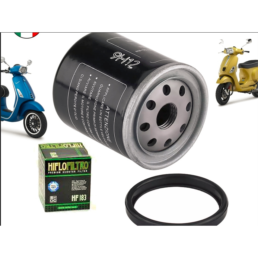 อุปกรณ์กรองน้ํามันรถจักรยานยนต์สําหรับ Piaggio 125 150 200 250 Vespa X7 X8 X9 Gt ส้กรองน้ำมันเครื่อง NEW VESPA ทุกรุ่น S