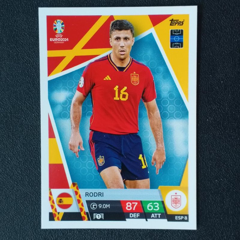 (ทีม ESP) การ์ดฟุตบอล ยูโร 2024 แมตช์แอทแทค ใบเบส ( BASE TOPPS EURO 2024 MATCH ATTAX SOCCER CARD )