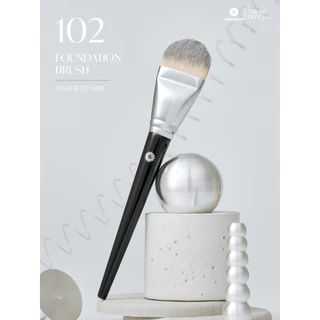 SUPERMOM l Foundation brush แปรงแยกชิ้น แปรงเดี่ยว ลงรองพื้น ทรงแบน ขนสังเคราะห์ เกรดพรีเมี่ยม (102)