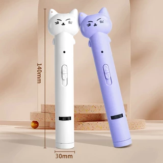 yoyopet : พร้อมส่ง! เลเซอร์แมว ของเล่นแมว ปากกาเลเซอร์รูปเหมียว น่ารัก ไฟฉายล่อแมว ชาร์จ USB