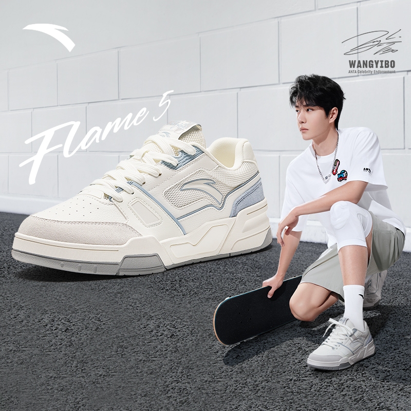 [ANTA x Wang YiBo] Flame 5 Women Sneakers หวัง อี้ ป๋อ Borad Shoes 1224B8081 Official Store