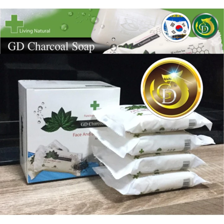 สบู่ชาร์โคล จีดีโซพ 4ก้อน (150กรัม/ก้อน) สบู่ชาโคล สบู่ถ่าน จากเกาหลี หอมอ่อนๆ เนื้อแน่น