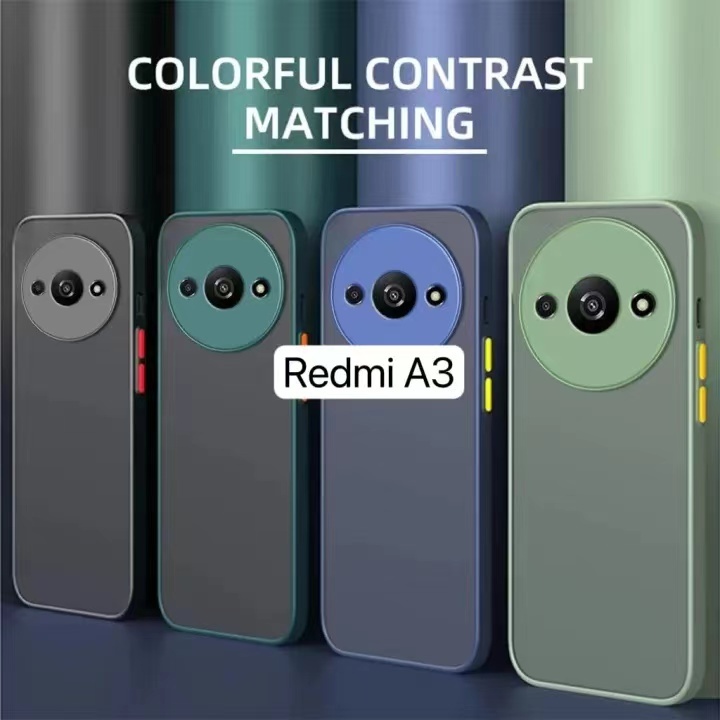 เคส TPU ขอบสีด้านกล้อง มี 5สี สำหรับ Xiaomi Redmi A3 กันกระแทก For เสี่ยวมี่ เรดมี่A3 2024