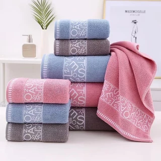 【ขนาด 35x75 ซม】ผ้าขนหนู สำหรับเช็ดผม ไม่ใช่ผ้าผืนใหญ่ คอตตอน cotton100%