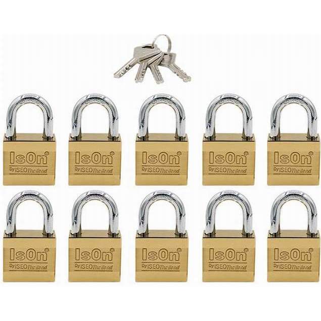 ISON by ISEO แม่กุญแจชุด 10 แม่ master key alike สลักชื่อฟรี กุญแจ4ดอก แถมถุงผ้า