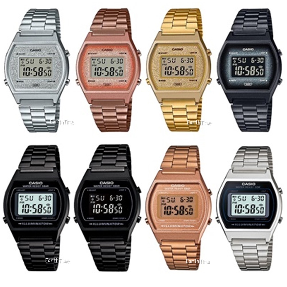 Casio Standard สำหรับผู้หญิง B640,B640WMR-5,B640WCG-5,B640WGG-9,B640WDG-7,B640WC-5,B640WB-1A