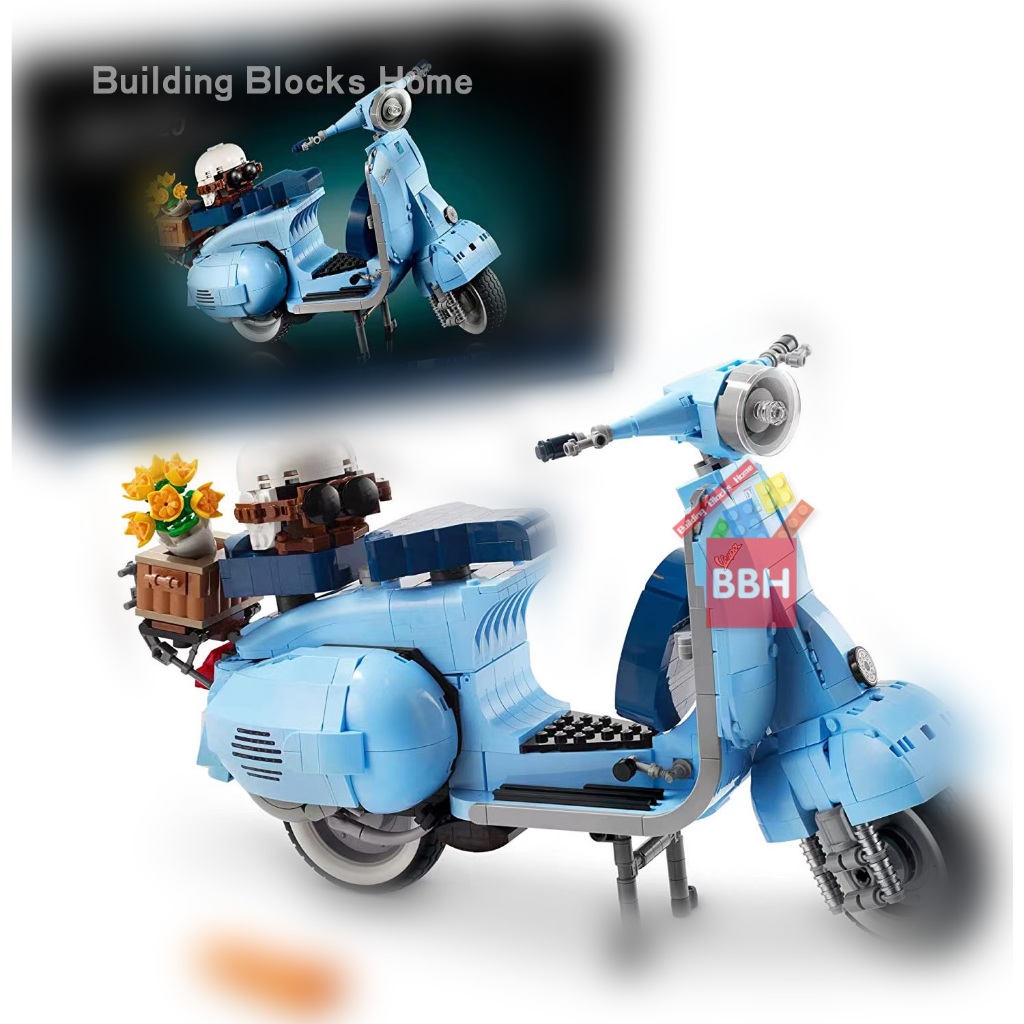 ⚡จัดส่งตลอด 24 ชั่วโมง ⚡Compatible LEGO Technic Toy Building Blocks Motorcycle-Vespa 10298（ 1106+PCS）