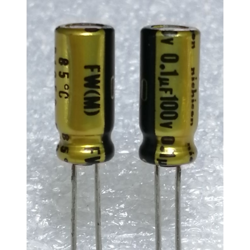 Nichicon FW 0.1uf 100v capacitor ตัวเก็บประจุ คาปาซิเตอร์