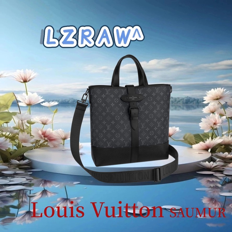 หลุยส์ วิตตอง Hot  Louis Vuitton SAUMUR Tote Bag กระเป๋าถือผู้ชายกระเป๋าสะพายข้างกระเป๋าสะพาย