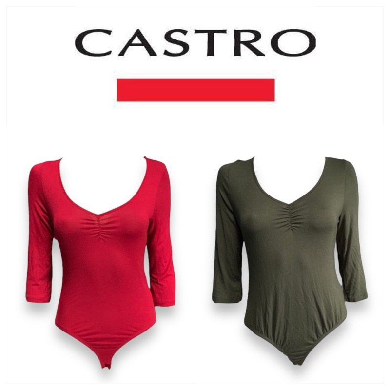 Castro ( GC168 ) ชุดบอดี้สูท ผู้หญิง แขนยาว ปรับสายคอได้ เว้าหลัง 🛒พร้อมส่ง