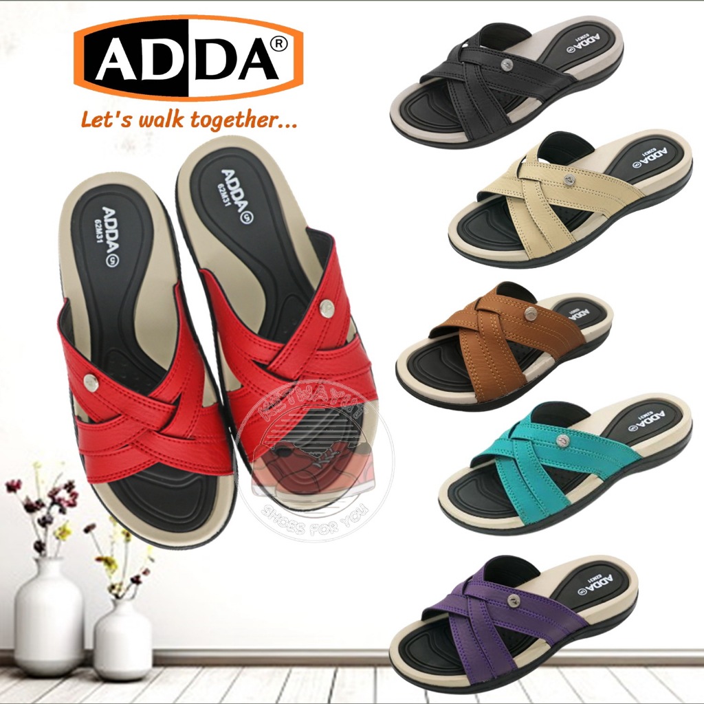 รองเท้าแตะแบบสวมผู้หญิง รองเท้าส้นสูงผู้หญิง สวมใส่สบาย Adda 62M31