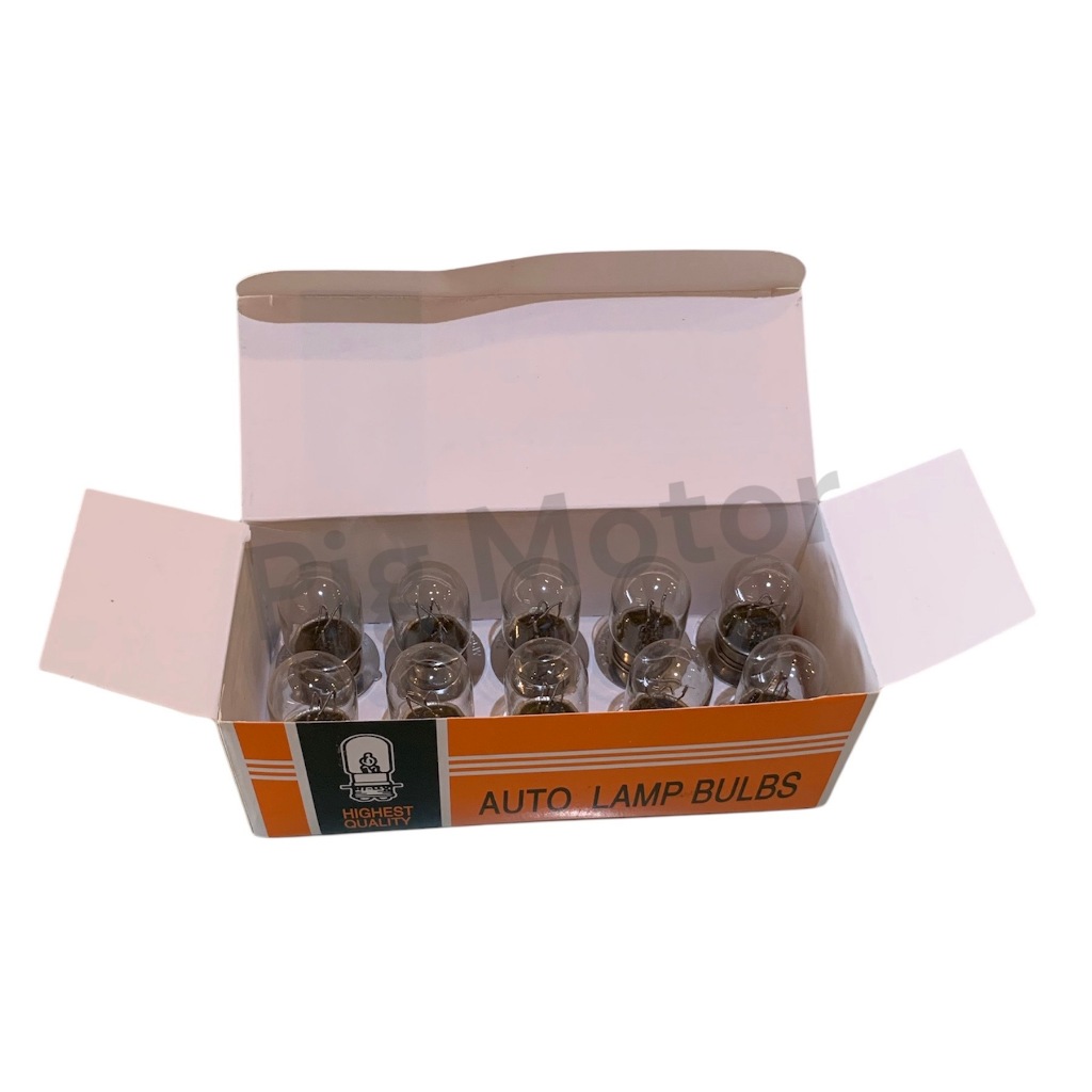 หลอดไฟหน้า AUTO LAMP ( แป้นเล็ก ) T19 12V 25/25W ขายทั้งกล่อง 1 กล่อง มี 10 หลอด WAVE ใส่ได้ทุกรุ่น