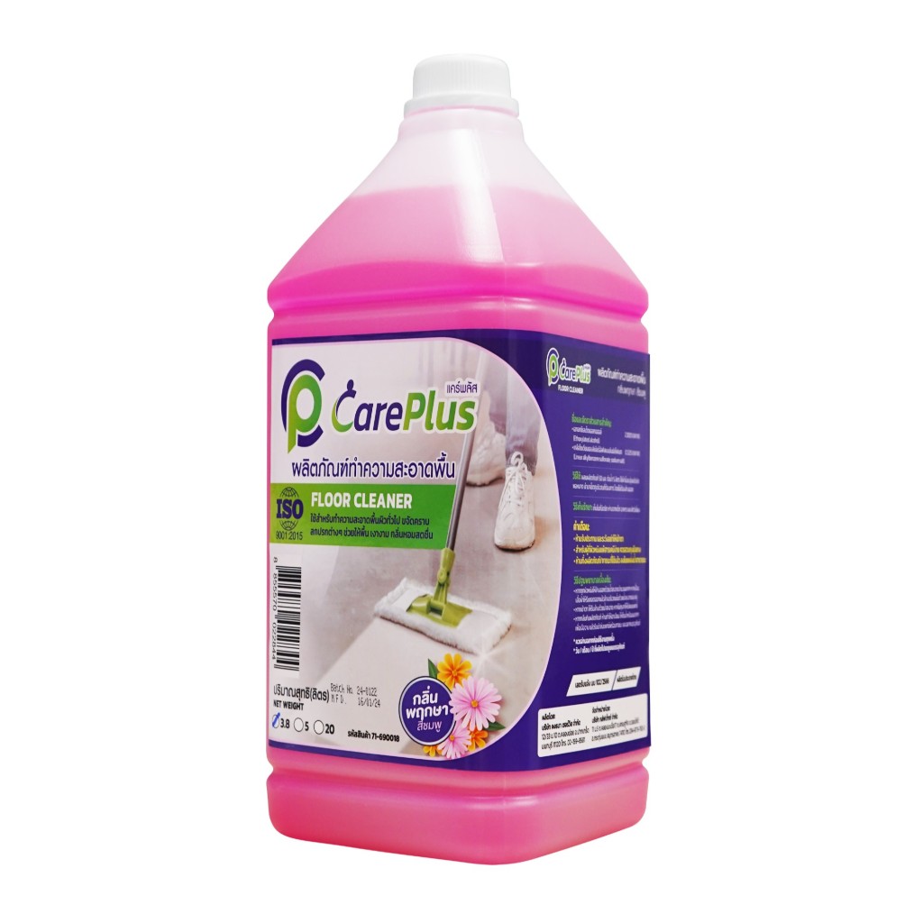 Careplus น้ำยาถูพื้น สีชมพู กลิ่นพฤกษา