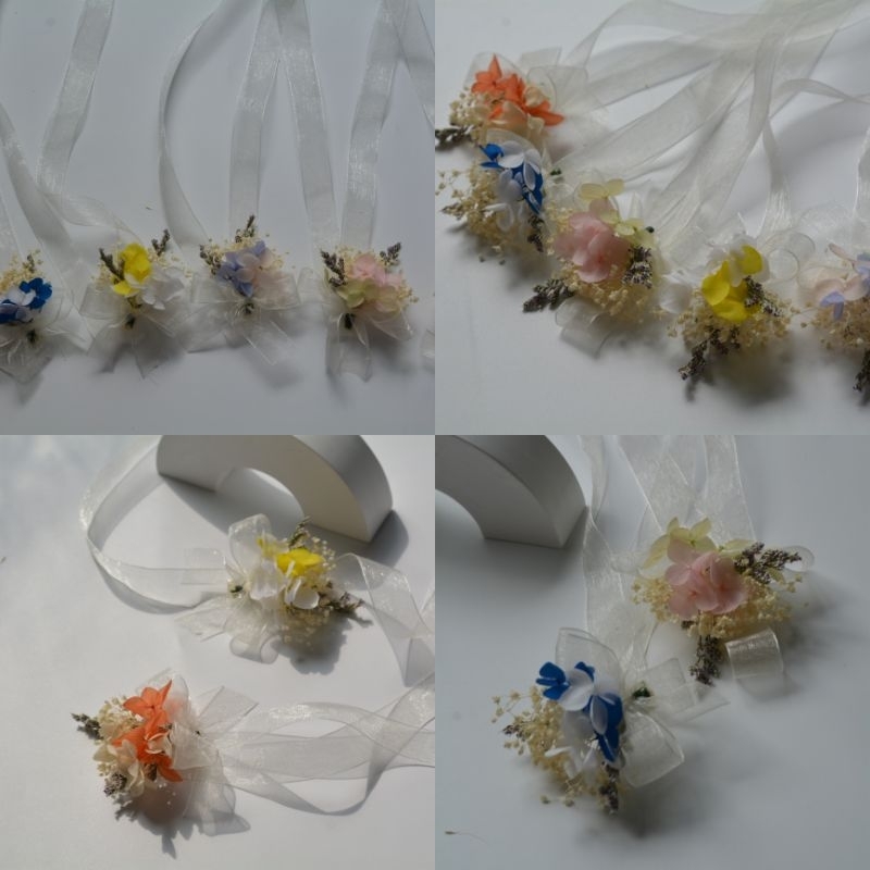Memoryofflower•ข้อมือเพื่อนเจ้าสาว•coloey2tone สีทูโทนดอกไฮเดรนเยีย
