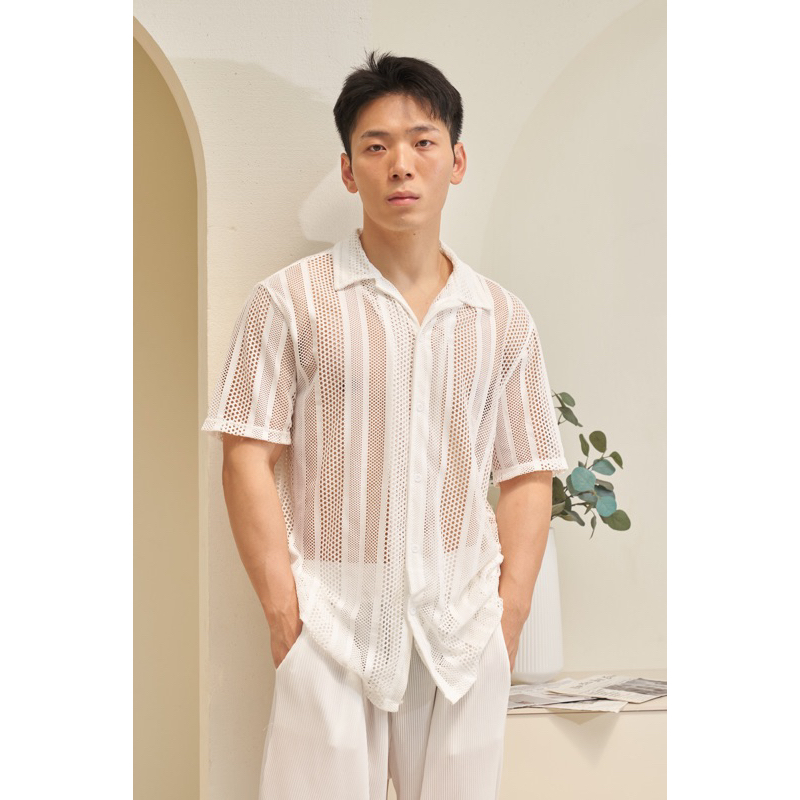 Backtobazix - Men's Beach Summer Shirt เสื้อเชิ้ตฤดูร้อน