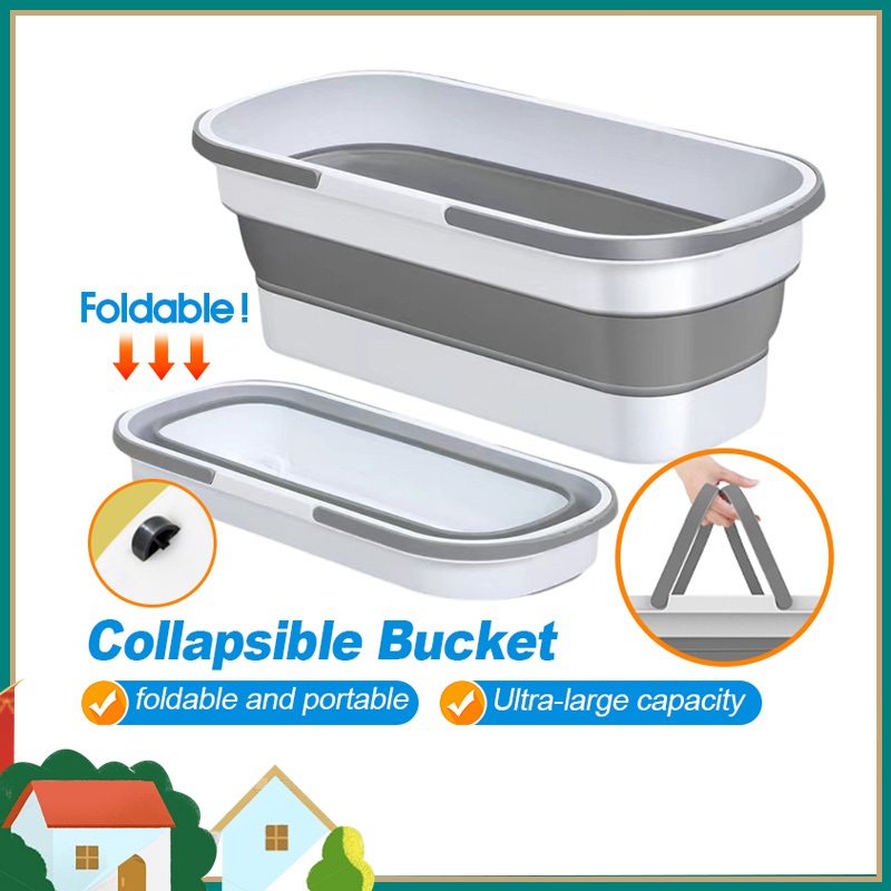 🔥 พับและพกพาได้ 🔥 ถังน้ำพับได้ ไม้ม็อบ ถังพับได้ เก็บง่าย