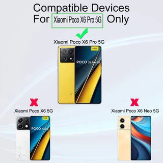 ฟิล์มสำหรับ Xiaomi Poco X6 Pro 5G ฟิล์มกระจกใส ibywind ของแท้ + ฟิล์มหลังและอลูมิเนียมกันเลนส์กล้อง
