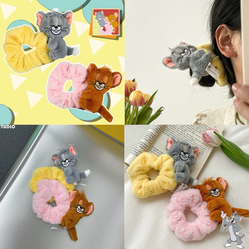 พร้อมส่ง ยางรัดผม Tom and Jerry ทอมแอนด์เจอร์รี่ ยางมัดผม ที่มัดผม น่ารักมาก น้องเกาะนอนบนหัว 10009