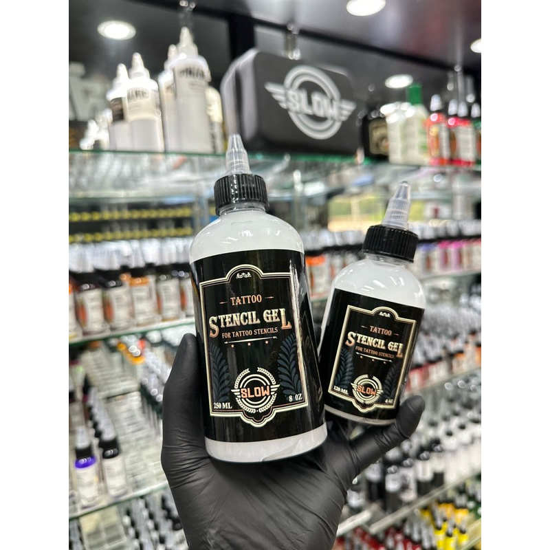 น้ำยาลอกลายสัก SLOW TATTOO STENCIL GEL คุณภาพสูงติดทน สำหรับงานแทททูโดยตรง - รูปที่ 5