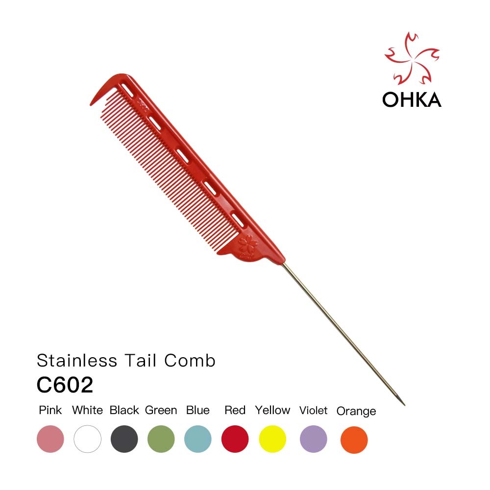 หวีปลายหางเหล็ก OHKA SAKURA  (รหัสC602)