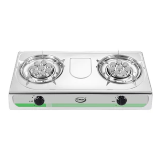 Gmax เตากล่องสแตนเลสคู่ เตาแก๊สตั้งโต๊ะ รุ่น GL203-Series (สินค้ารับประกัน 1ปี)