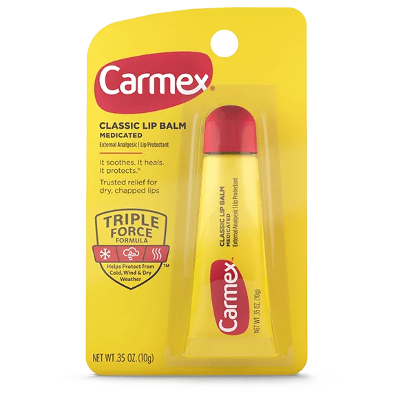 Carmex Classic Lip Balm Medicated 0.35 oz (10 g) Original ลิปบาล์ม แบบหลอด บำรุงปากนุ่ม ไม่แห้งแตก สินค้าจากอเมริกาค่ะ