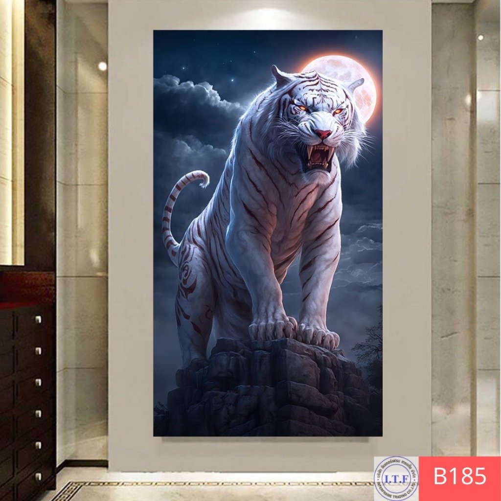กรอบรูปอะคริลิค ภาพเสือ 🐯เป็นสัญลักษณ์ ของผู้ทรงอำนาจ กล้าหาญและแข็งแกร่งสมเป็นผู้นำ