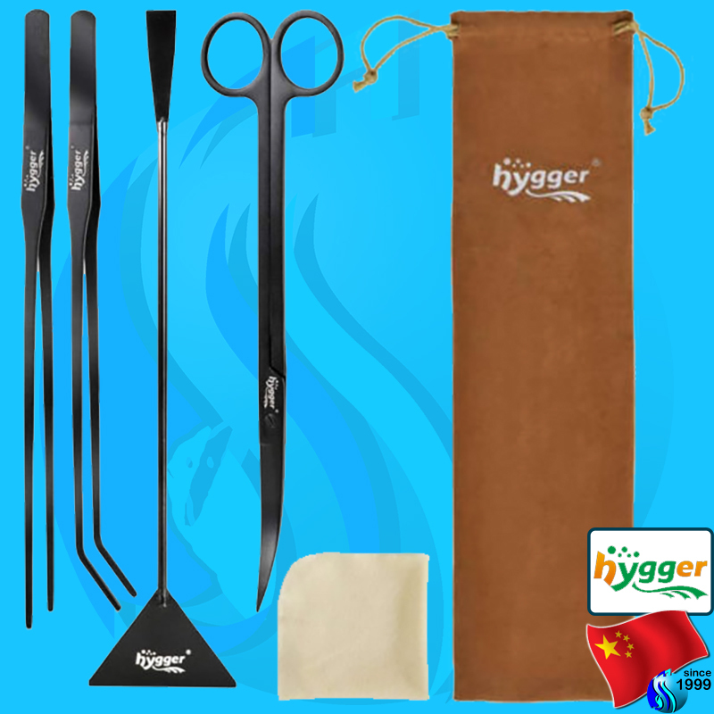 Hygger Fish Tank Cleaner Tool Kit HG-965 ครบ set Tweezer ที่คีบแสตนเลส คีมปลูกต้นไม้ แบบตรง แบบงอ water plant stainless