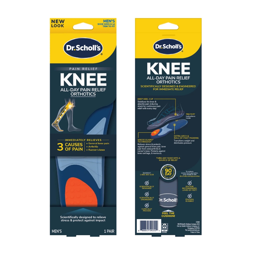 แผ่นรองเท้า สำหรับอาการปวดเข่า ปวดข้อต่อ Dr.Scholl's Pain Relief Knee Men