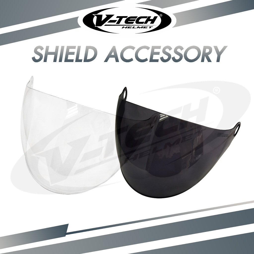 แผ่นหน้ากากหมวกนิรภัยเต็มใบV-TECHHELMET รุ่นESCAPEผลิตจาก PC เกรดคุณภาพสูงมาพร้อม สกรูสีดำครบชุด - รูปที่ 7