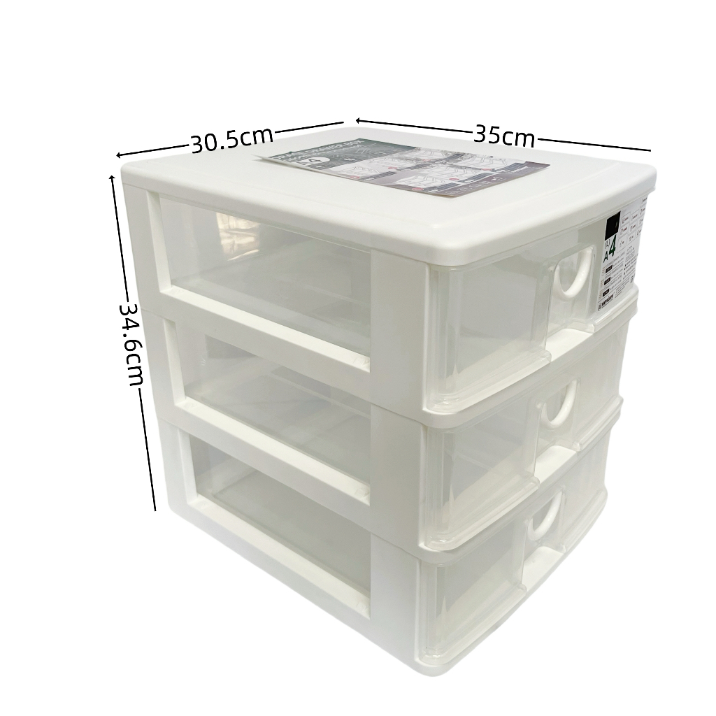 Keyway กล่องลิ้นชัก กล่องเก็บของ (ใส่กระดาษA4ได้) รุ่น CJ-30 , CJ-40