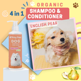 แชมพูสุนัข Organic Dirty Paws กลิ่น English Pear สูตรบำรุงขน และ ป้องกันเห็บหมัด ขนร่วง แบบถาวร
