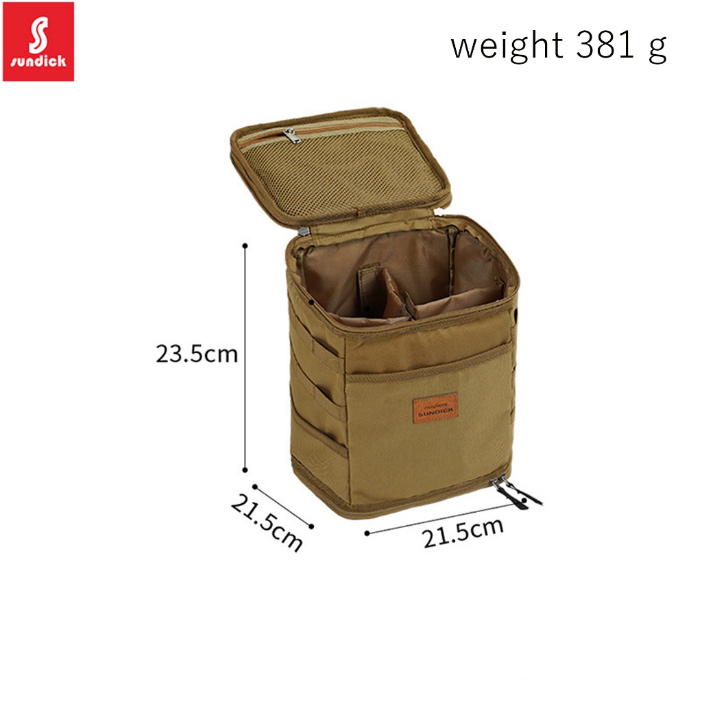 กระเป๋าเก็บ อุปกรณ์ Camping Sundick ผ้า 600D Oxford กันน้ำ ซิปอย่างดี สินค้าพร้อมส่งจากไทย (กระเป๋า S-9) - รูปที่ 2