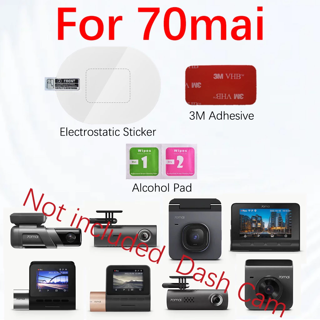 (จัดส่ง 24 ชม.) สติกเกอร์อิเล็กโทรสติก ทนความร้อน 3M 3 ชุด สําหรับ 70MAI YI A200 1S M300 A800 A400 Pro D02 Lite D08 A500 thumbnail 3