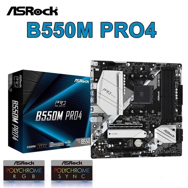 MAINBOARD (เมนบอร์ด) AM4 ASROCK B550M PRO4 Warranty 3 - Y