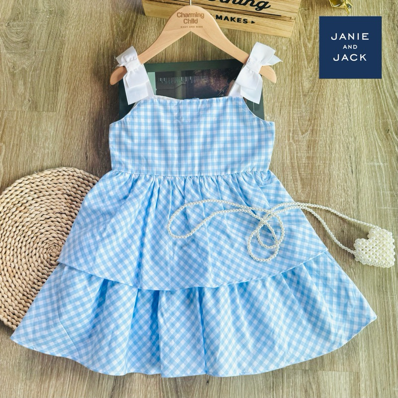 THE PICNIC PERFECT DRESS ❤️Colour : Blue White Gingham❤️JANIE AND JACK ราคา ถูกที่สุด ดีลบีเคเค