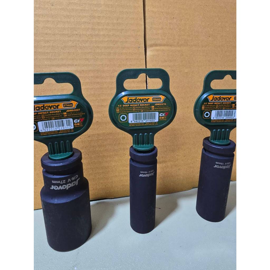 Jadever ลูกบล็อคลมยาว ลูกบ็อก ยาว 6 เหลี่ยม ลูกบล็อกลม 4หุน บล็อกลม