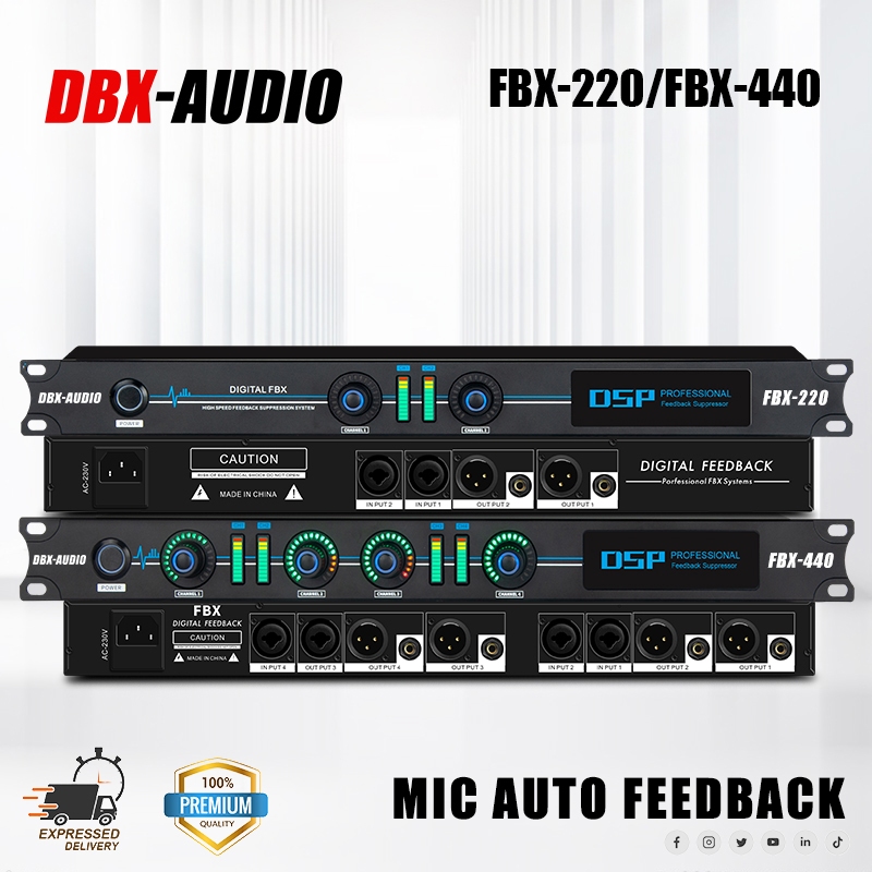 DBX-AUDIO FBX-220/FBX-440 ข้อเสนอแนะ Suppressor Professional ไมโครโฟนไมโครโฟน Anti-howling ดิจิตอลคว