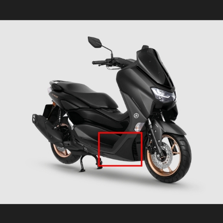 B6HF171L00P8 ฝาครอบพักเท้าซ้ายสีดำ NMAX GPD155-A 2020-2024 แท้ B6H-F171L-00-P8