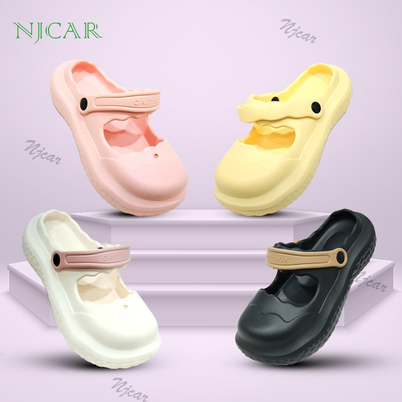 NJCAR1 รองเท้าหัวโต รองเท้าแตะแบบสวม รัดส้น พื้นนิ่ม กันลื่น