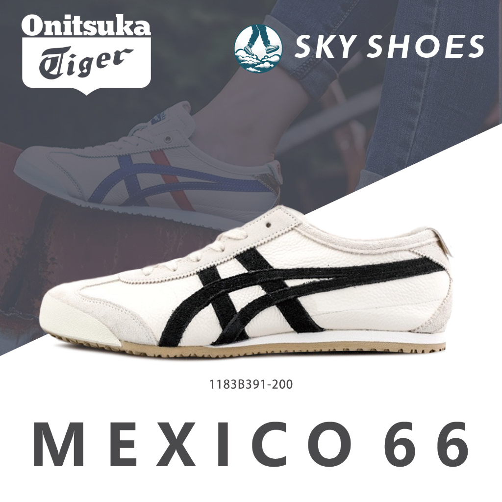 ของแท้ 100% Onitsuka tiger MEXICO 66 รองเท้าผ้าใบ 1183B391-200
