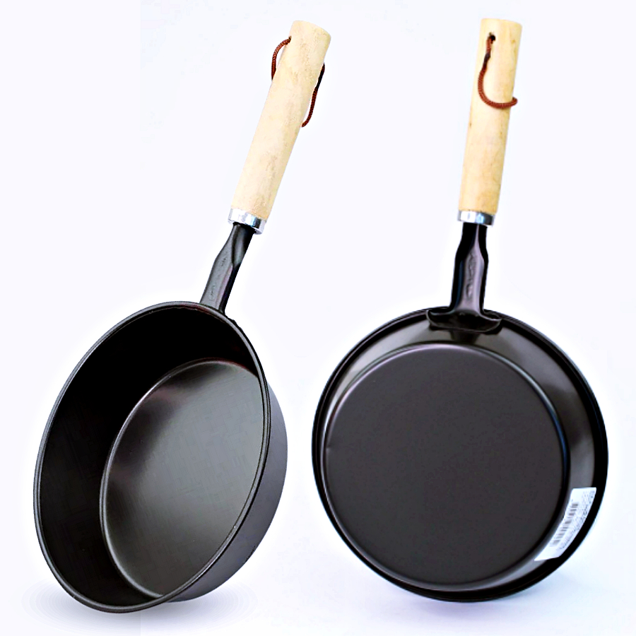 กระทะ ขนาดเล็ก ด้ามไม้ กระทะแพนเค้ก สไตล์ญี่ปุ่น ทอดไข่ ต้มมาม่า 15 ซม. เคลือบนอนสติ๊ก พร้อมจัดส่ง