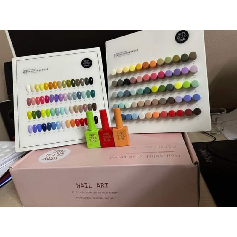 ชุดสีเจล very good nail 60 สีรุ่น2023 มี2ชาร์จสีแถมชาร์จสี2อัน เบสและท็อปค่ะ