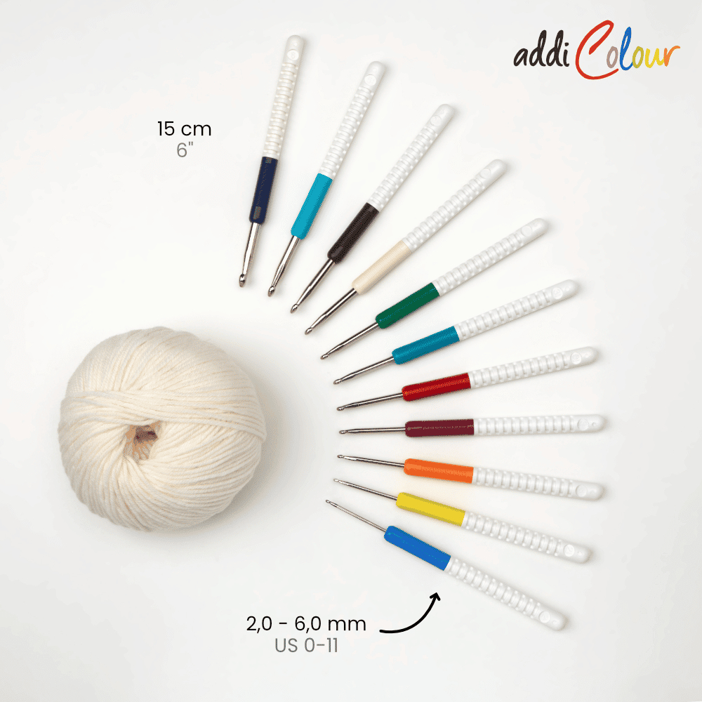 addi Fine & Colour Crochet Hook เข็มโครเชต์ รุ่นหัวเล็กและรุ่นสีสดใส Made in Germany