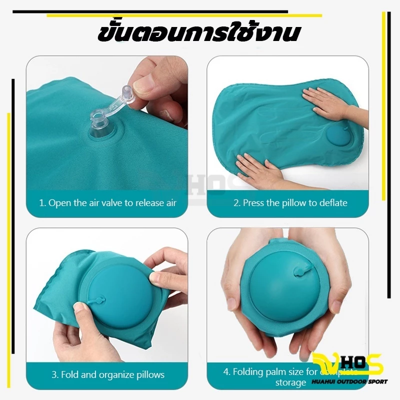 พร้อมส่ง หมอน ขนาดพกพา แคมป์ปิ้ง การท่องเที่ยว หมอนเป่าลม น้ำหนักเบา เหมาะสำหรับสำนักงาน thumbnail 8