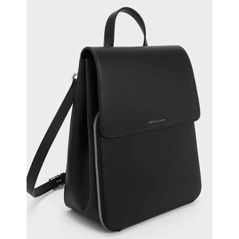 กระเป๋า charles &amp; keith - รุ่น Front Flap Structured Backpack